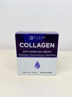 CB Clear Beauty Collagen Anti-Aging Day Cream Moisturizer 1.69 fl oz Sealed